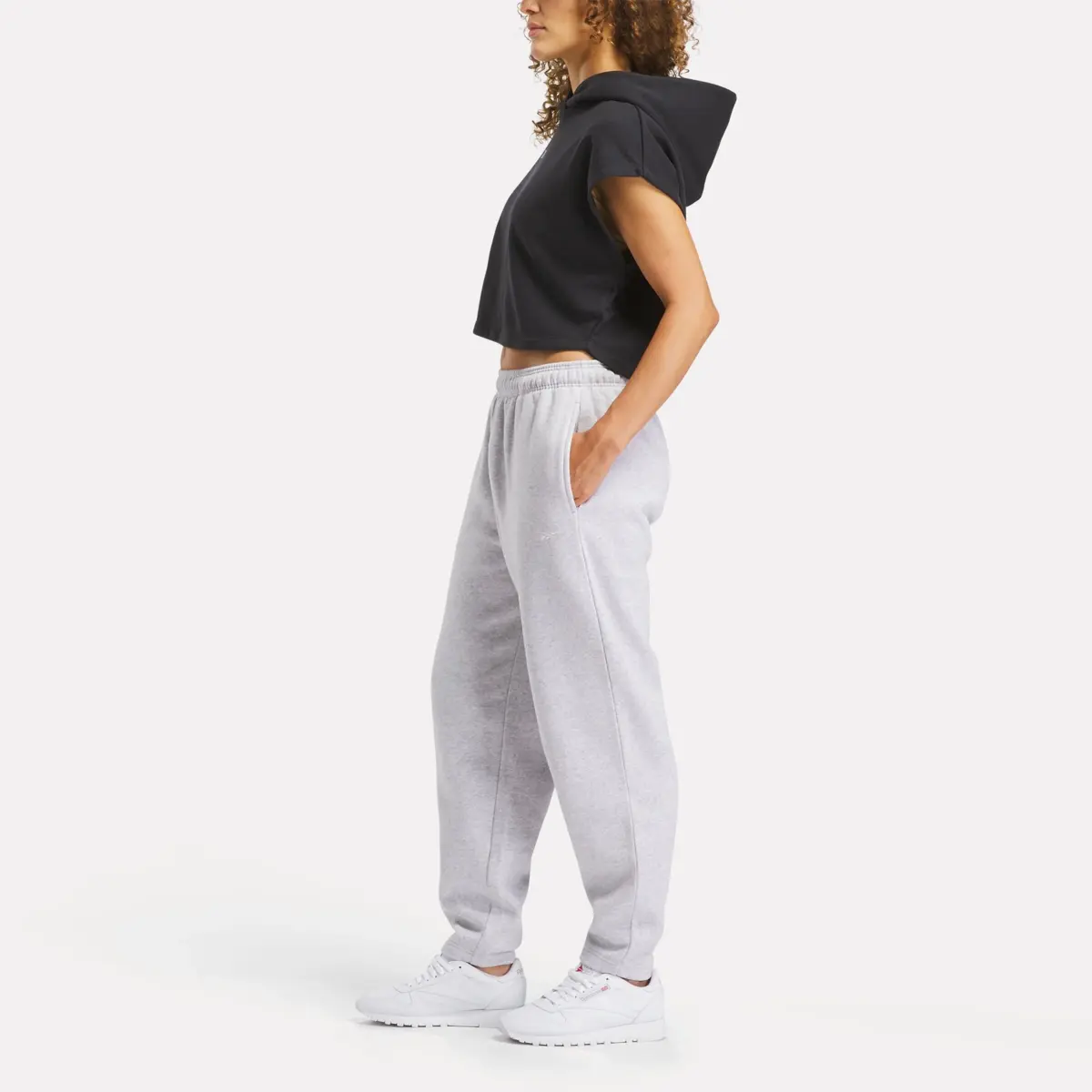 Felpa con cappuccio da basket Off-Court Crop